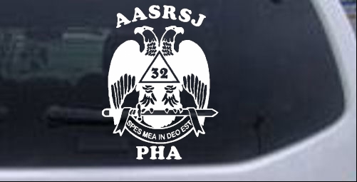 Scottish Rite Wings 32nd AASRSJ PHA Other car-window-decals-stickers