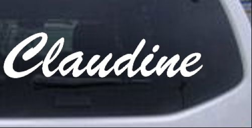 Claudine Names car-window-decals-stickers