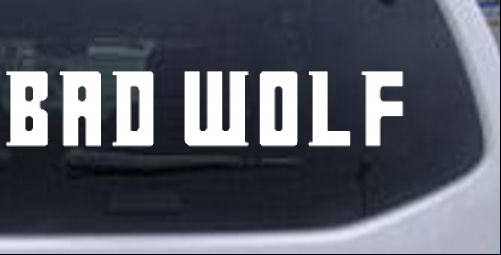 Doctor Who Bad Wolf Sci Fi car-window-decals-stickers
