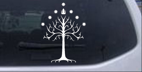 White Tree of Gondor Lord of the Rings Sci Fi car-window-decals-stickers