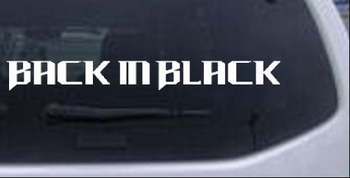 Back in Black Music car-window-decals-stickers