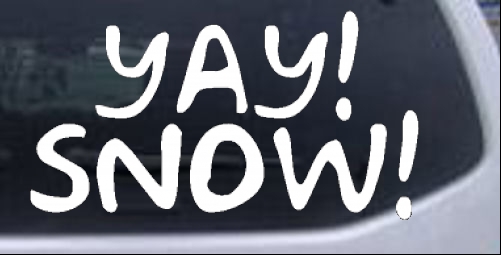 Yay Snow Funny car-window-decals-stickers