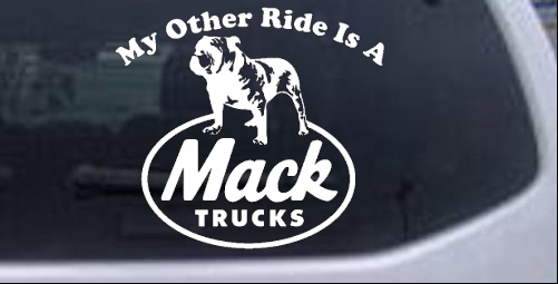 My Other Ride is A Mack Truck  Moto Sports car-window-decals-stickers