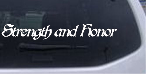 Strength and Honor Military car-window-decals-stickers