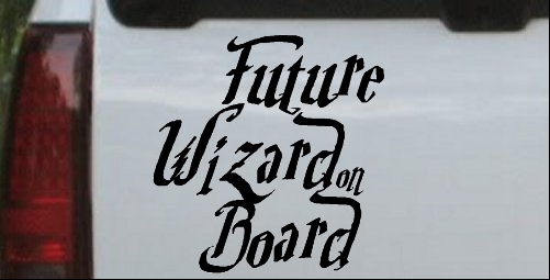 Future Wizard on Board Baby on Board Harry Potter