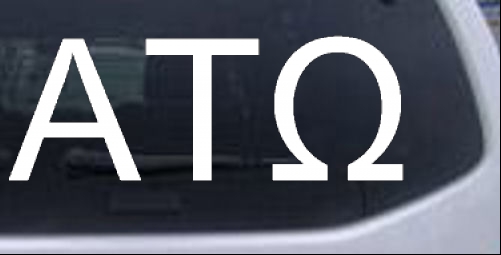 Alpha Tau Omega ATO Greek Letters College car-window-decals-stickers
