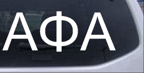 Alpha Phi Alpha Fraternity Greek Letters College car-window-decals-stickers
