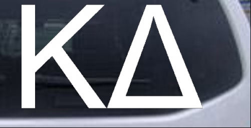 C Kappa Delta USA Letter Sticker Outside Car/Computer