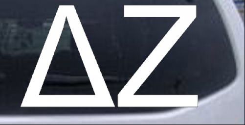 Delta Zeta  Greek Letters College car-window-decals-stickers