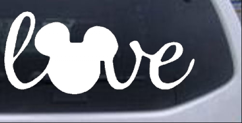 Disney Bumper Laptop Decal Sticker Mickey Mouse Love Mickey Ears Love 