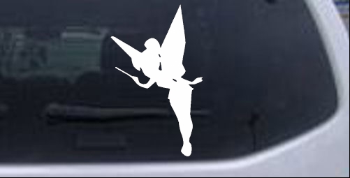 Tinkerbell Flying with Wand Disney Parody Cartoons car-window-decals-stickers
