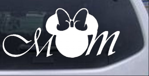 Minnie Mickey Mouse Mom Disney Parody Cartoons car-window-decals-stickers