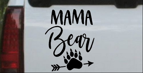 Mama Bear with Paw and Arrow
