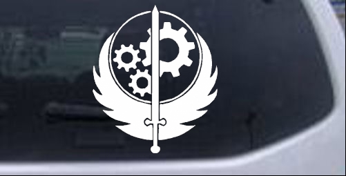 Fallout Brotherhood of Steel Logo Sci Fi car-window-decals-stickers