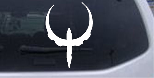 Quake Logo Sci Fi car-window-decals-stickers