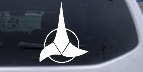 Star Trek Klingon Insignia Logo Sci Fi car-window-decals-stickers