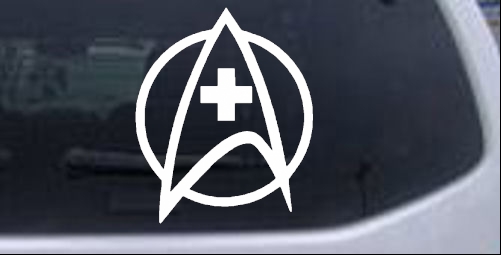 Star Trek Medical Insignia Logo Sci Fi car-window-decals-stickers