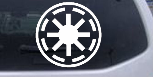 Star Wars Galactic Republic Symbol Logo Sci Fi car-window-decals-stickers