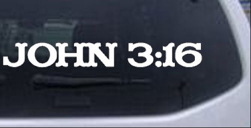 John 3:16 Christian car-window-decals-stickers