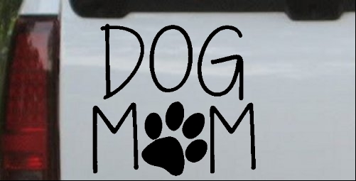Dog Mom with Paw Print