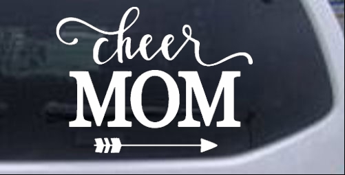 Cheer Mom Arrow Girlie car-window-decals-stickers