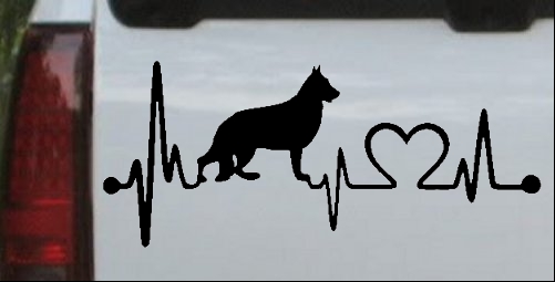 German Shepherd Dog Heart Heartbeat Monitor