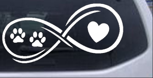 Dog or Cat Love Window Sticker