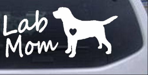 Lab Mom Labrador Retriever Dog Animals car-window-decals-stickers