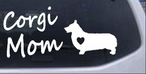 Corgi Mom Dog Animals car-window-decals-stickers