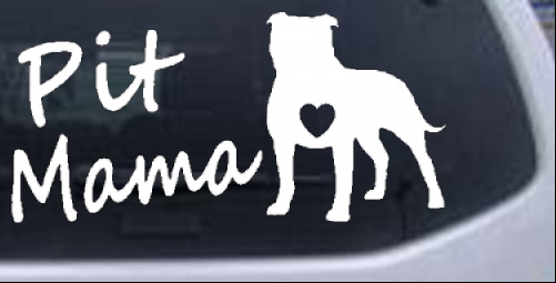Pit Bull Mama Dog Animals car-window-decals-stickers