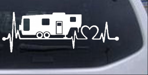 5th Fifth Wheel Camper Travel Trailer Heartbeat Lifeline Other car-window-decals-stickers