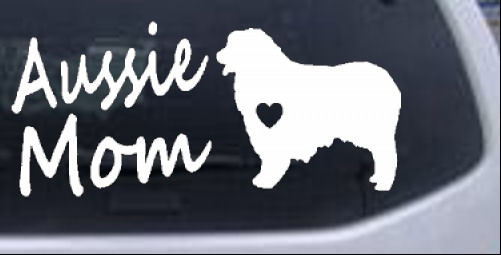 Australian Shepherd Aussie Mom Dog Animals car-window-decals-stickers