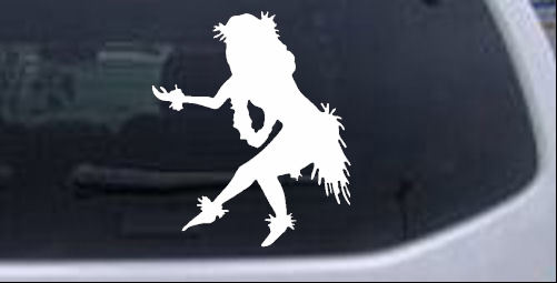 Hula Girl Dancing Girlie car-window-decals-stickers