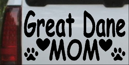 Great Dane Mom With Dog Paw Prints