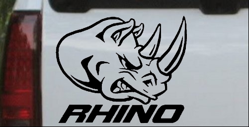 Bad Rhino With Rhino and Text