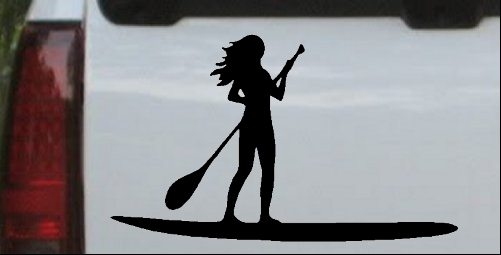 Stand Up Paddleboard with Woman Girl