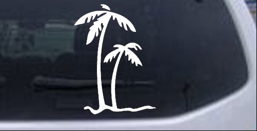 PALM TREES Tropical Beach Girlie car-window-decals-stickers