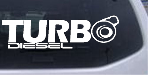 Turbo Diesel Car or Truck Window Laptop Decal Sticker 8X2.4