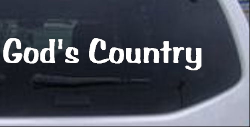 Gods Country Christian car-window-decals-stickers
