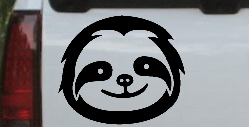 Cute Sloth Smiling Face