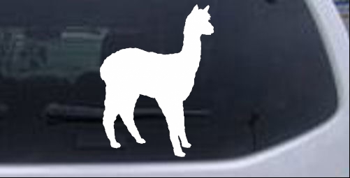 Alpaca Silhouette  Animals car-window-decals-stickers