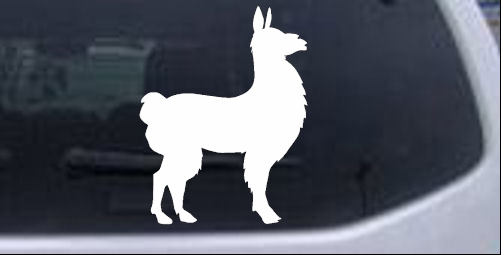 Llama Silhouette Animals car-window-decals-stickers