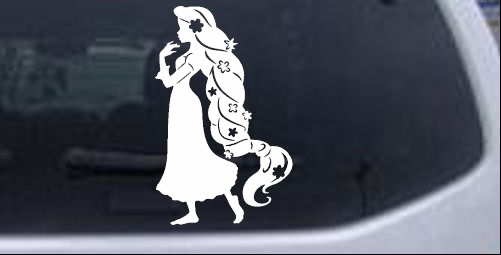 Rapunzel   Girlie car-window-decals-stickers