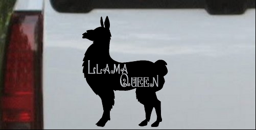 Llama Queen With Llama Silhouette 