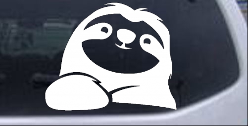 Happy Sloth  Animals car-window-decals-stickers