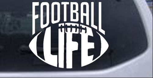 Football Life Sports car-window-decals-stickers