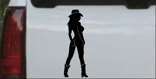 Nude Cowgirl in Boots and Hat