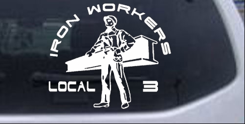 Iron Workers Local 3 Business car-window-decals-stickers