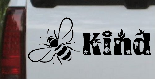 Bee Kind Honey Bee With Flowers