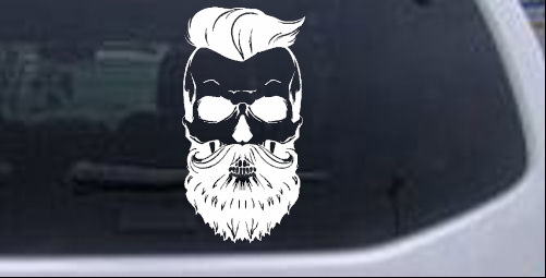 Beard Skull Skulls car-window-decals-stickers